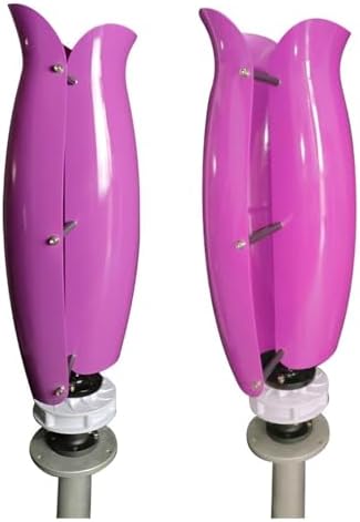3KW Wind Turbine Generator Kit - 12V/24V/48V Vertical Axis Windmill + 2x100W Solar Panels + 3000W Inverter - Wind-Solar Hybrid Renewable Energy System (White, 12V)
