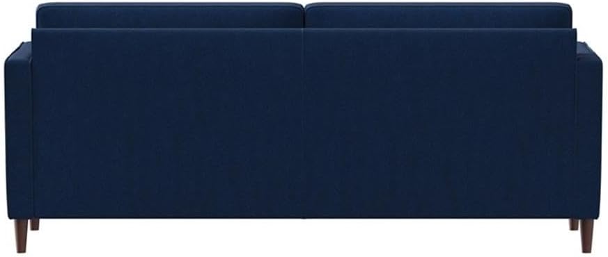 Studio Living® Lexington 75.6' Sofa, Mid-Century Modern, Pocket Coil Comfort, Easy Assembly, Woven Fabric, Navy Blue