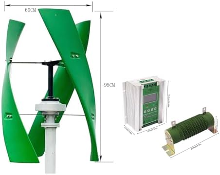 3000W Vertical Axis Wind Turbine Generator Kit - 12V/24V/48V with MPPT Controller & Free Solar Garden Lights - Ideal for Home, Marine & Street Lighting (Color: 48V)