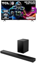 TCL 65-Inch QM6K QLED 4K Smart QD-Mini LED TV with Google TV (65QM6K, 2025 Model) + Q65H Q Class 2.0 Channel Sound Bar with Dolby Atmos