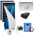 3000W Wind Turbine Generator Kit with 100W Solar Panels (2) + 12V 100AH Battery + 4000W Inverter & Charge Controller for Home, Boat, Outdoor Use - 12V/24V/48V System