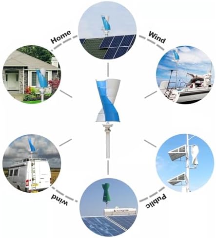 3000W Vertical Axis Wind Turbine Generator Kit with 300W Solar Panel & Controller - 12V/24V/48V/96V/120V for Home Use, Free Energy Solution, Three Phase System