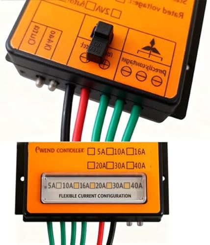 12V/24V/48V Wind Charge Controller - 100-3000W IP67 Waterproof Solar Regulator for Wind Turbine Generator, Durable Black Design, Efficient Energy Management