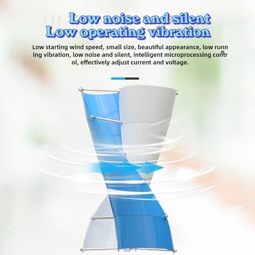 3000W Wind Turbine Generator Kit with 300W Solar Panel & Controller - Vertical Axis Windmill for Home Use, 12V/24V/48V/96V/120V, Free Energy, Efficient Three Phase System
