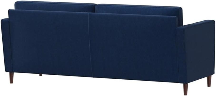 Studio Living® Lexington 75.6' Sofa, Mid-Century Modern, Pocket Coil Comfort, Easy Assembly, Woven Fabric, Navy Blue