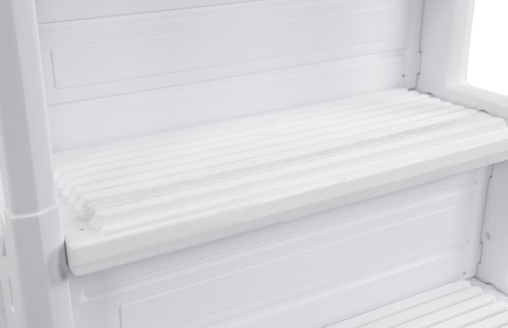 Aqua Select Everest in Pool Steps | White | for Above Ground Swimming Pools | Mount to Decks 48 to 54 Inches | Safety Stairs Capacity Up to 350 Pounds