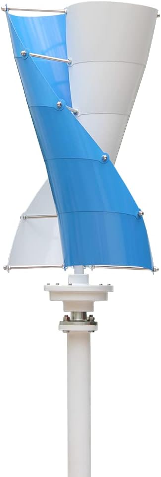 Wind Turbine Generator, 3000W Wind Tubine Generator Vertical Turbine Alternative Free Energy Windmill 24V 48V MPPT Controller Wind System for Boats, Gazebos, Chalets, or Mobile Homes(With MPPT control