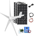 3000W Wind Turbine Generator Kit with 300W Solar Panel & MPPT Controller, 12V/24V/48V Hybrid Power System for Off-Grid Homes & Street Lighting Solutions