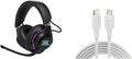 JBL Quantum 910 Wireless Gaming Headset and InfinityLab InstantConnect USB-C to USB-C - 100W PD Ultra-Fast Charging Cable for USB-C Devices - White, 5 feet (ILINCCTCWHTAM)