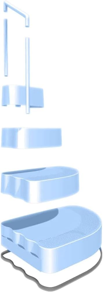 Aqua Select Resin Pool Steps for Above Ground Pools | Light Blue | Durable ABS Construction | 350 lb Capacity | Non-Slip Treads & Handrail | Includes Liner Guard | No Weights Required