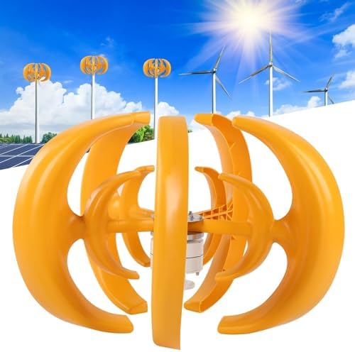 5200W Vertical Wind Turbine Generator 12V/24V/48V with Controller, 3000W Inverter & 2x100W Solar Panels for Efficient Wind-Solar Hybrid Energy Solution