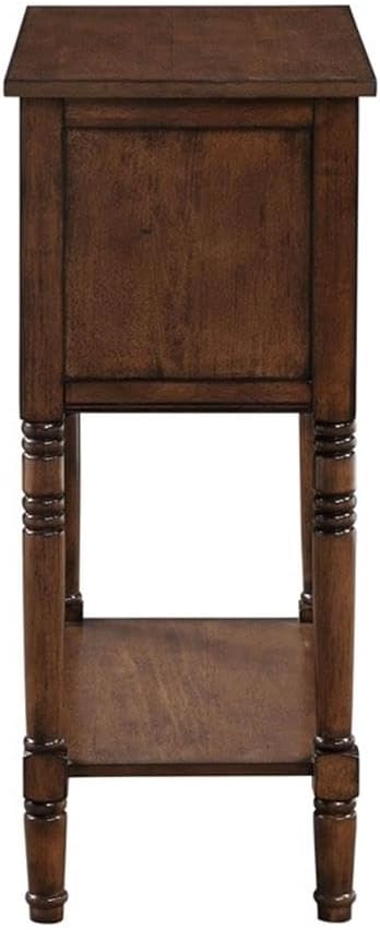 Convenience Concepts Kendra Entryway Hall Table 23.75' - 3 Storage Drawers, Traditional Console with Shelf for Decor, Office & Hallway Organizer, No Tools Assembly, Solid Wood Legs, Dark Oak