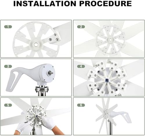 3000W Wind Turbine Generator - High-Efficiency Small Windmill for Home Use, 12V Off-Grid Solar Wind Power Kit, Eco-Friendly Renewable Energy Solution for Sustainable Living