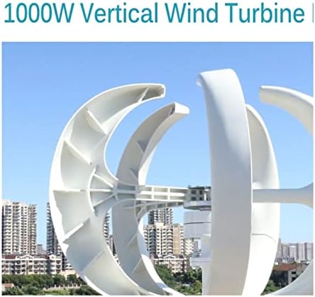 High Power 3000W Vertical Axis Wind Turbine Generator for Home, 12V/24V/48V with MPPT, Low Noise, Efficient Windmill for Farm & Garden, High Energy Utilization
