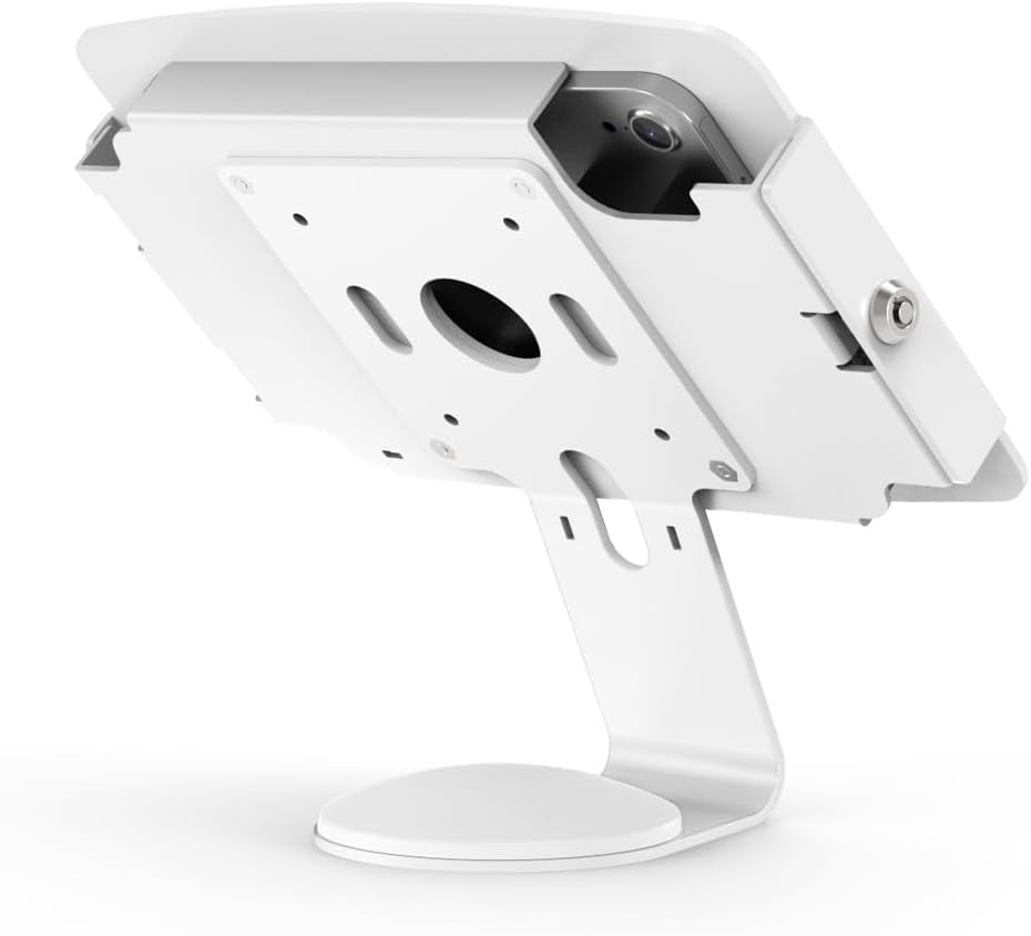 Compulocks iPad mini 8.3' Space Enclosure - Secure Core Counter Stand or Wall Mount, White - Perfect for Retail, Kiosks, & Displays - Durable, Sleek Design