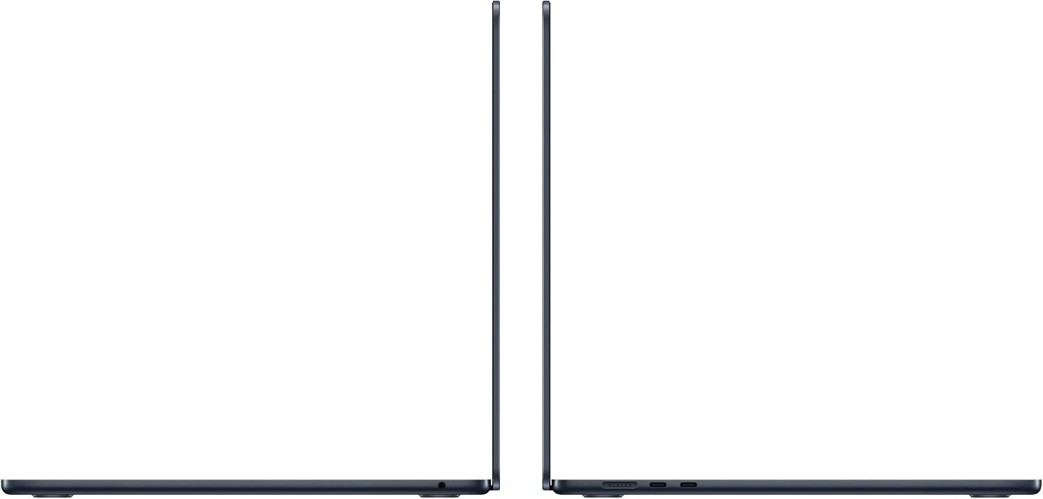 2023 Apple MacBook Air with Apple M2 Chip with 8-Core CPU/10-Core GPU (15-inch, 8GB RAM, 256GB SSD Storage) (QWERTY English) Midnight (Renewed)