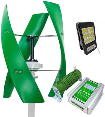 3000W Vertical Axis Wind Turbine Generator Kit - 12V/24V/48V with MPPT Controller & Free Solar Garden Lights - Perfect for Home, Marine & Street Lighting (Color: 48V)