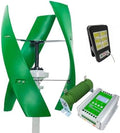 3000W Vertical Axis Wind Turbine Generator Kit - 12V/24V/48V with MPPT Controller & Free Solar Garden Lights - Perfect for Home, Marine & Street Lighting (Color: 48V)