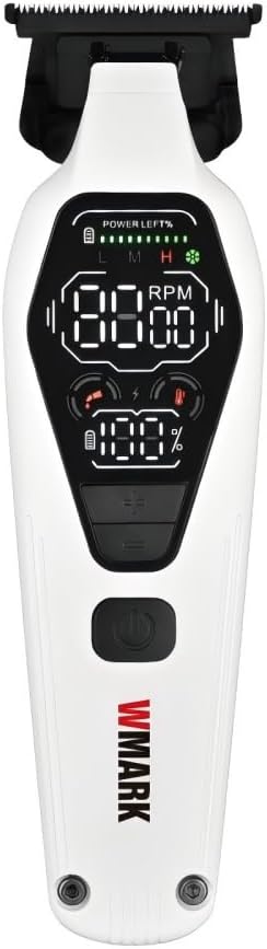 WMARK Professional 3-in-1 Zinc Alloy Barber Kit - 3 Speed Setting with Digital Display (Speed/RPM/Power) & Smart Reminders (Oiling/Overheat), Hair Clipper/Trimmer/Shaver for Barber & Men, NG-7602KIT