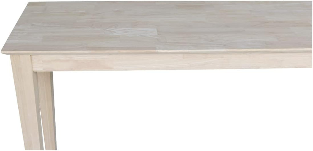 International Concepts Shaker Console Sofa Table, Entryway, 72-Inch Long, Solid Parawood, Unfinished