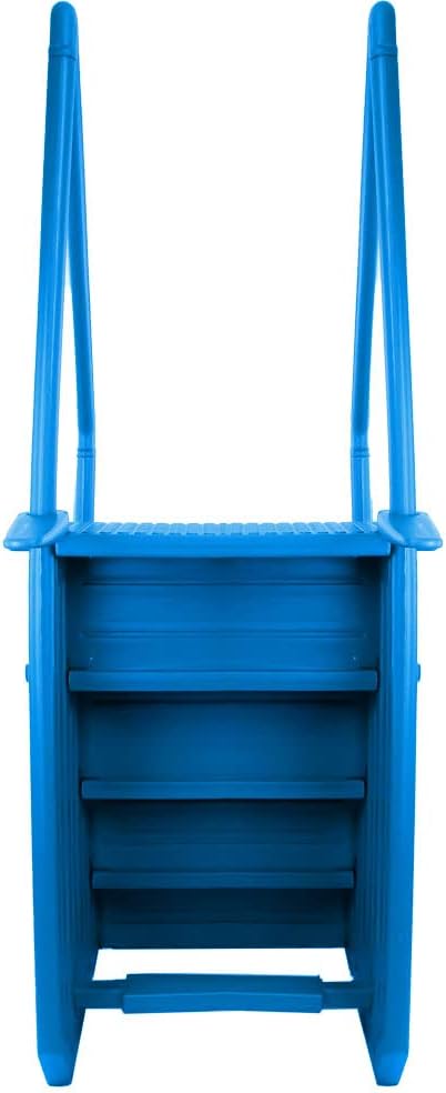 Aqua Select Anti-Slip in-Pool Steps | Blue | for Above Ground Swimming Pools | Can Mount to Decks 48' to 54' H | Safety Stairs Capacity Up to 350 lbs