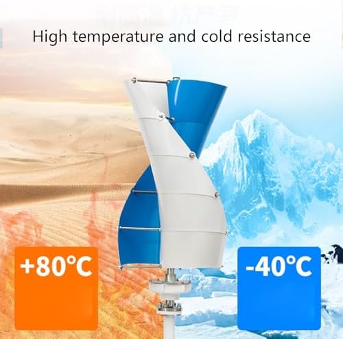 3000W Vertical Axis Wind Turbine Generator Kit with 300W Solar Panel & Controller - 12V/24V/48V/96V/120V for Home Use, Free Energy Solution, Three Phase System