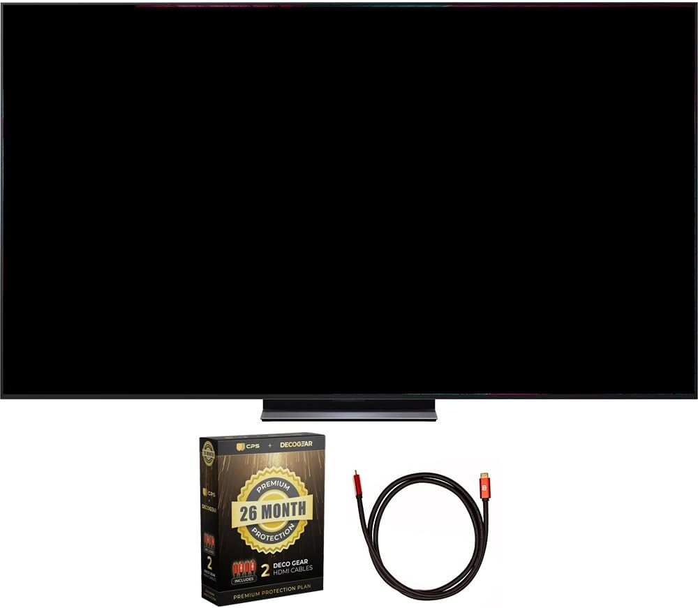 LG 83 Inch Class C5 Series OLED evo 4K UHD Smart webOS TV (2025) (Renewed) Bundle with Deco Gear 6FT HDMI 2.0 Cable and CPS Exclusive 26 Month Protection Pack (BEACH-CPS-26M5000)