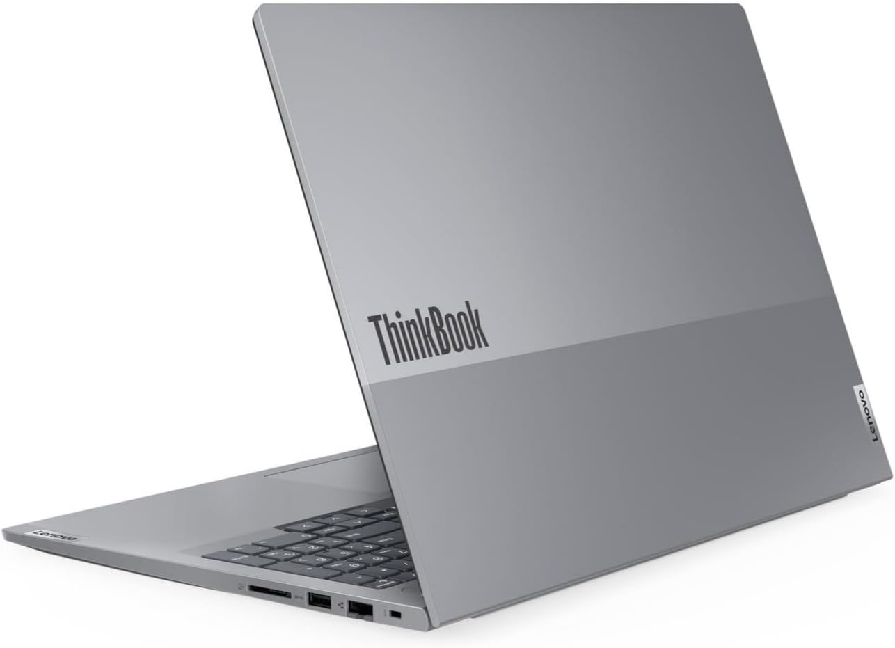 Lenovo ThinkBook 16 G7 Business Laptop 2025,16' WUXGA Display, AMD Ryzen 5 7533HS (6-Core), 16GB DDR5 RAM, 1TB PCIe SSD, Wi-Fi 6, Bluetooth, RJ-45, Webcam, Fingerprint Reader, Copilot Win 11 Pro