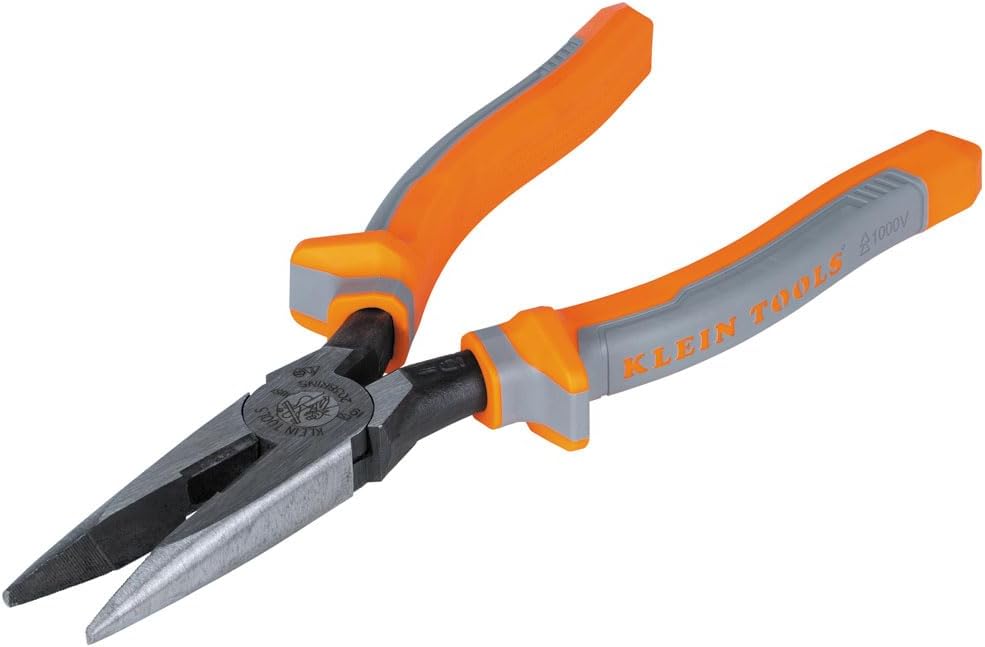 Klein Tools 9421R 1000V Insulated Plier Tool Set, Made in USA, with 3 Pairs of Pliers, Cable Cutter, Wire Stripper, and 2 Screwdrivers, 7-Piece