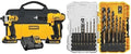 Bundle of DEWALT 20V MAX Cordless Drill and Impact Driver Kit with 2 Batteries and Charger (DCK240C2) + DEWALT Drill Bit Set, 3-Flats Shank,14-Piece, 135 Degree Split Point (DWA1184)