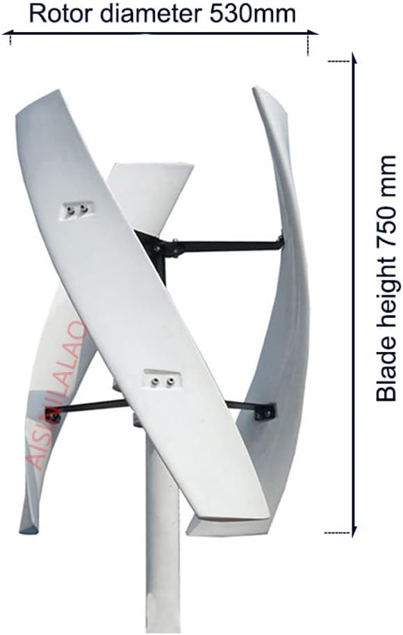 220V-12V Vertical Wind Turbine Generator 3000W 3 Blade Maglev Wind Turbine Noiseless Suitable for Outdoor Street Lighting with Controller,48v