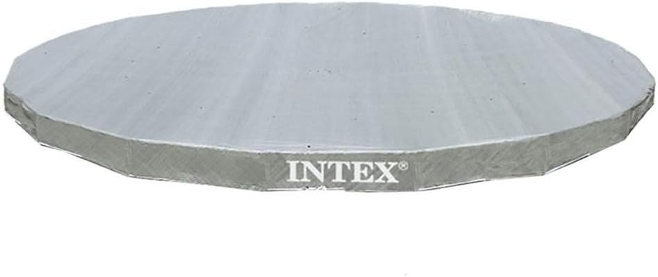 Intex 18' Round Easy Set Vinyl Solar Cover Bundled with 18' Deluxe Debris Pool Cover Above Ground Swimming Pools, Pool Cover Accessory Only