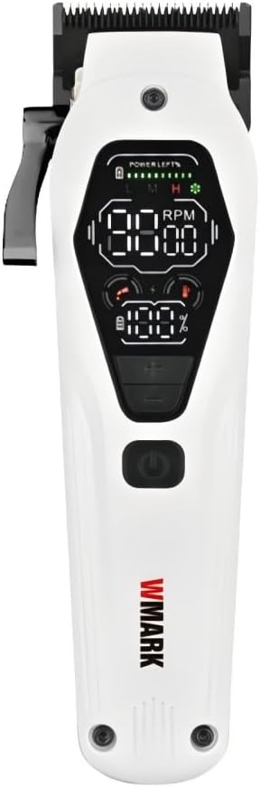 WMARK Professional 3-in-1 Zinc Alloy Barber Kit - 3 Speed Setting with Digital Display (Speed/RPM/Power) & Smart Reminders (Oiling/Overheat), Hair Clipper/Trimmer/Shaver for Barber & Men, NG-7602KIT
