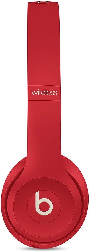 Beats Solo3 Wireless On-Ear Headphones - Apple W1 Headphone Chip, Class 1 Bluetooth, 40 Hours of Listening Time, Built-in Microphone - Club Red (Latest Model)