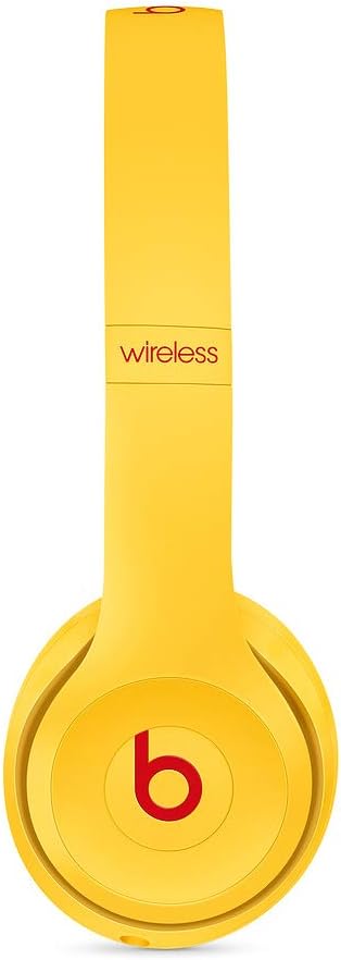 Beats Solo3 Wireless On-Ear Headphones - Apple W1 Headphone Chip, Class 1 Bluetooth, 40 Hours of Listening Time, Built-in Microphone - Club Yellow (Latest Model)