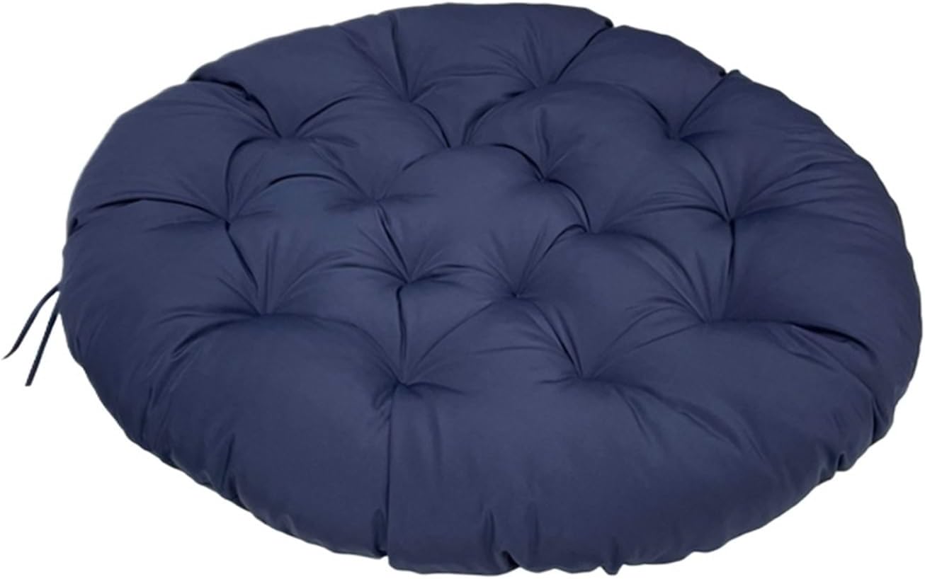Indoor Outdoor Papasan Chair Cushion, Bucket & Moon Comfy Round Cushion, Tufted Wicker Hanging Egg Chair Cushion for Garden, Living Room, Bedroom