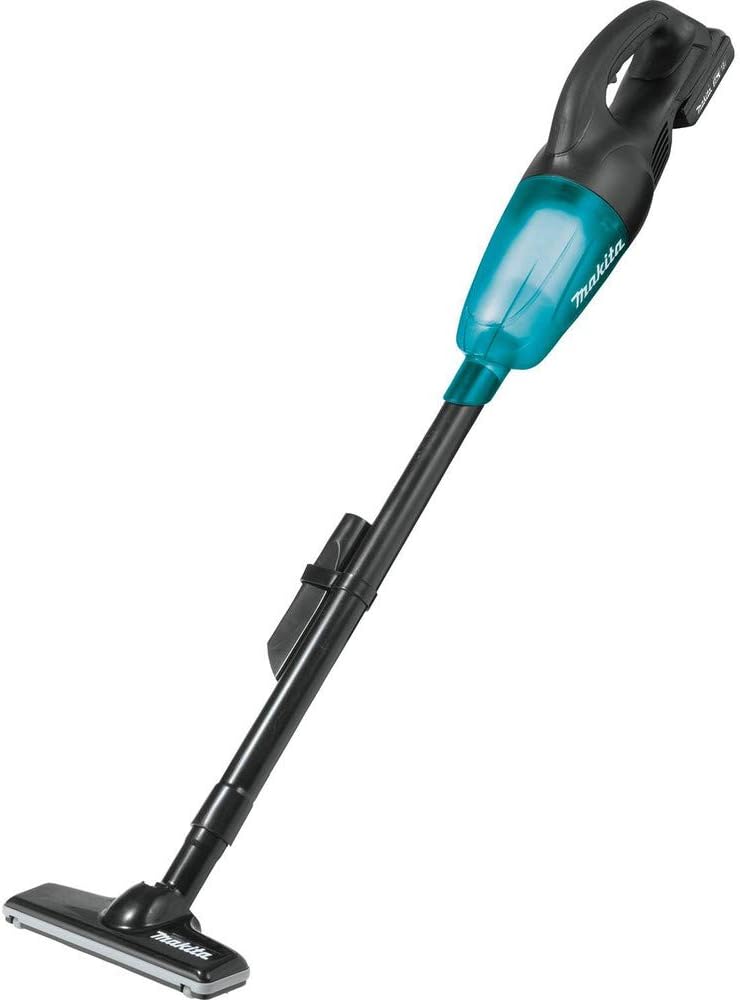 Makita XLC02R1B 18V LXT Lithium-Ion Compact Cordless Vacuum Kit (2.0Ah), Black/Greenish Blue