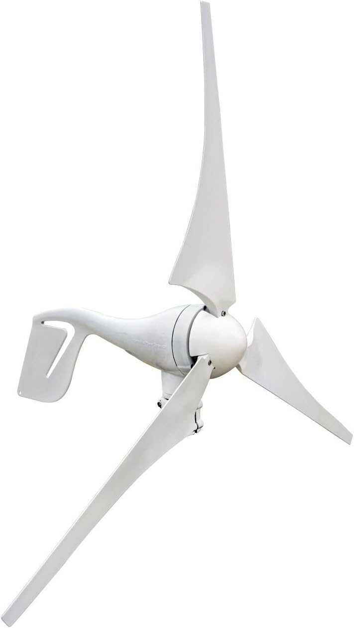 1.4Kw Wind Solar Power: 10pcs 100W Mono Solar Panels & 400W Wind Turbine Generator & 2000W 24V Off Grid Inverter & Cable Connector Home Boat RV