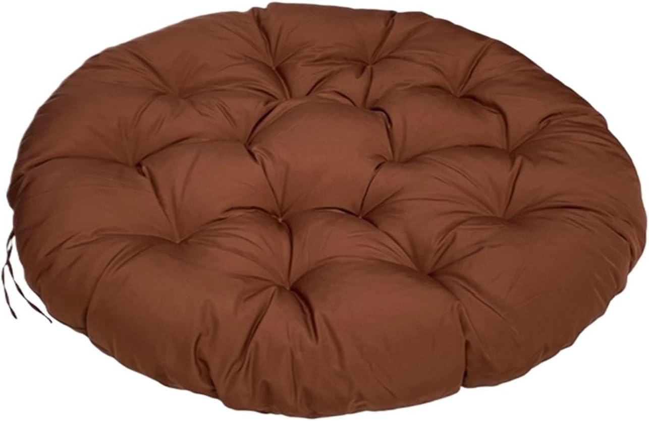 Papasan Chair Cushion, Soft Round Chair Pad with Ties, Hanging Swing Comfortable Cushion for Round Chair Swing Chair(Coffee,67 * 48 in)