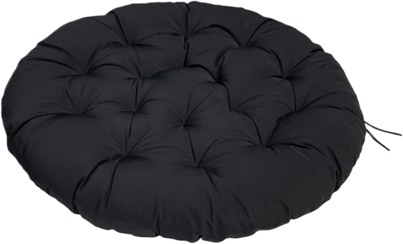 Indoor Outdoor Papasan Chair Cushion, Bucket & Moon Comfy Round Cushion, Tufted Wicker Hanging Egg Chair Cushion for Garden, Living Room, Bedroom