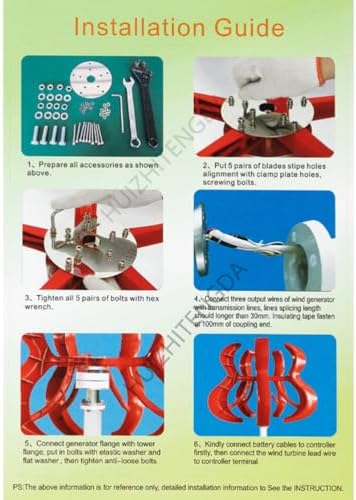 High Efficiency Vertical Wind Turbine Generator 3000W-6000W AC 12V/24V/48V with MPPT Controller for Home, Boats, Street Lighting - Renewable Energy Solution