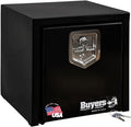 Buyers Products 1703320 Black Steel Underbody Truck Tool Box – 15 x 13 x 15 Inch - Truck Bed & Underbelly RV Storage Box, Locking T-Latch, Weather-Resistant, Heavy-Duty Flatbed Job Box, Made in USA