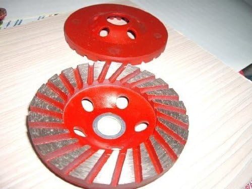 5 Inch Set of 6 Pieces Heavy Duty Diamond Coarse Grinding Abrasive Turbo Cup Wheel for comcrete granite travertine terrazzo stone quartz NON Threaded fits DAMO makita dewalt grinder and dust shroud