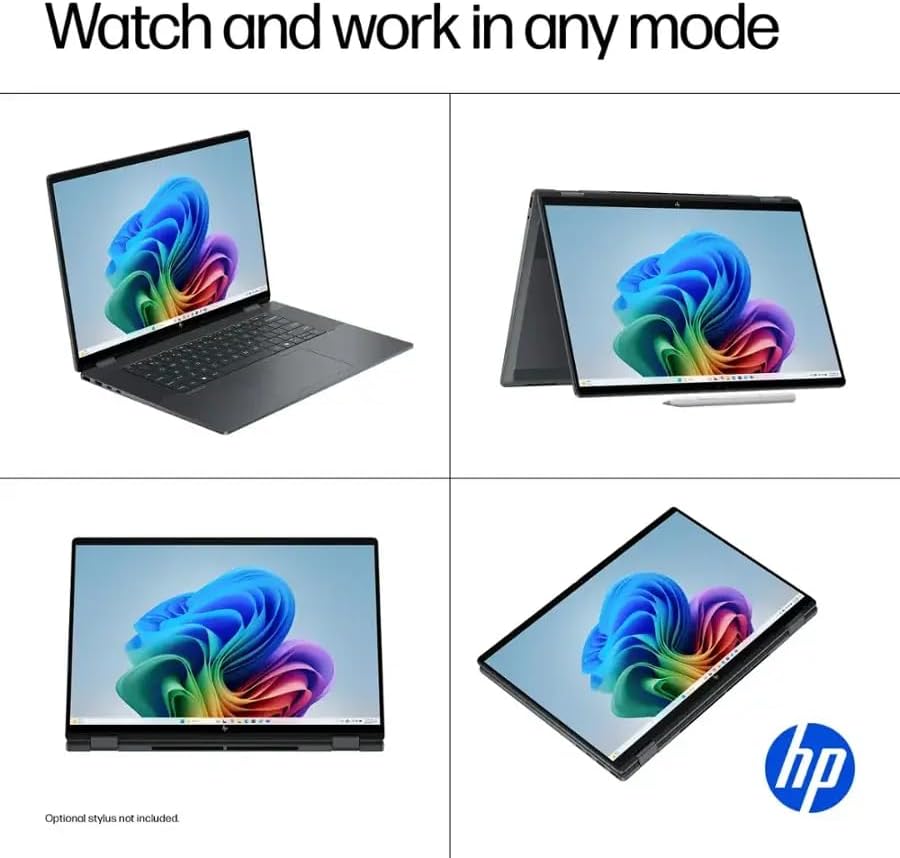 HP OmniBook X Flip 2-in-1 Laptop 2025, 16' WUXGA IPS Touchscreen ~ Ultra 7 256V 8-Core ~ Arc Graphics 140V ~ 16GB LPDDR5~2TB SSD ~ Backlit KB ~ Thunderbolt 4 ~ Wi-Fi 6E ~ Win11 Pro WWC 32GB USB