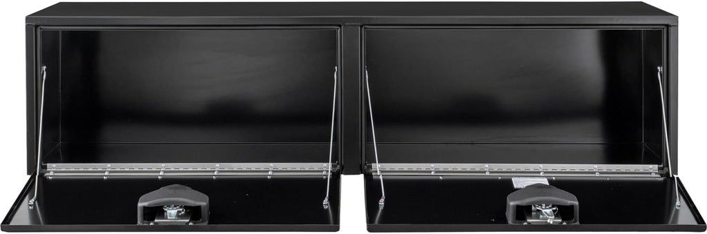 Buyers Products 1702325 Black Steel Underbody Truck Tool Box – 18 x 18 x 72 Inch - Truck Bed & Underbelly RV Storage Box, Locking T-Latch, Weather-Resistant, Heavy-Duty Flatbed Job Box, Made in USA