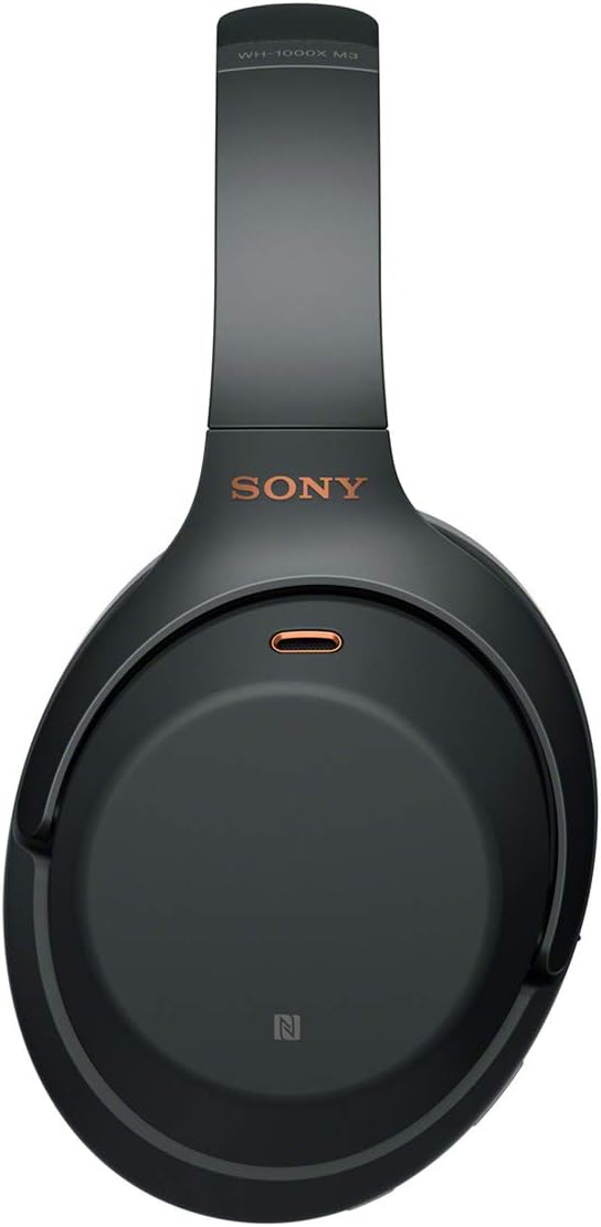 Sony WH1000XM3 Noise Cancelling Headphones, Wireless Bluetooth Over the Ear Headset – Black (2018 Version)