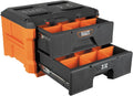 Klein Tools 54822MB MODbox 2-Drawer Tool Box, Double Drawer Tool Organizer, Stackable Module, 50-Pound Capacity
