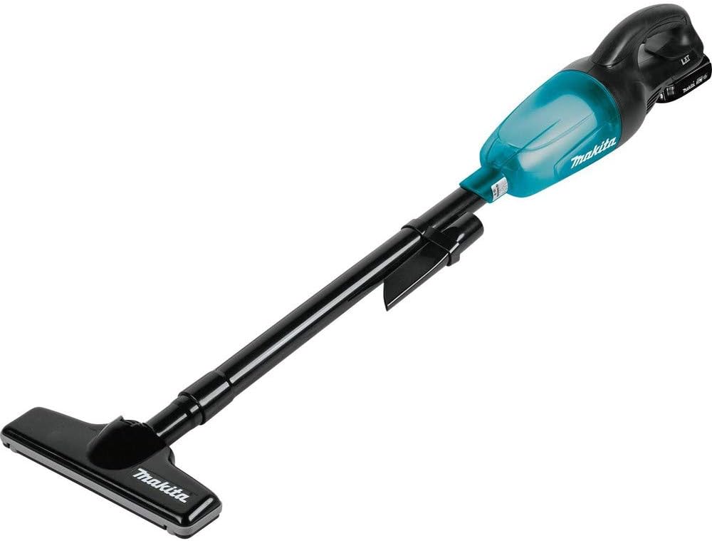 Makita XLC02R1B 18V LXT Lithium-Ion Compact Cordless Vacuum Kit (2.0Ah), Black/Greenish Blue