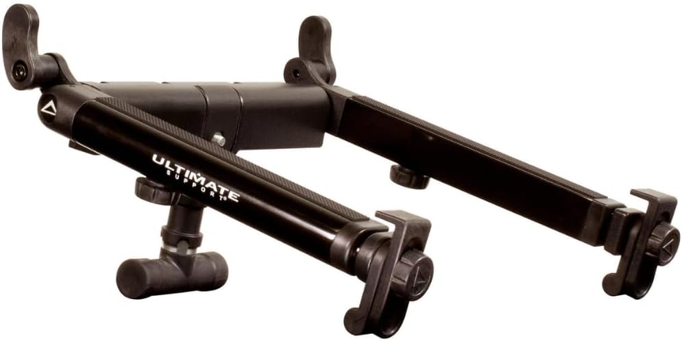 Ultimate Support LPT-1000QR Laptop/DJ Stand w/ Telescoping Arms, Second Tier, 5/8' Mount, and QuickRelease Center Post