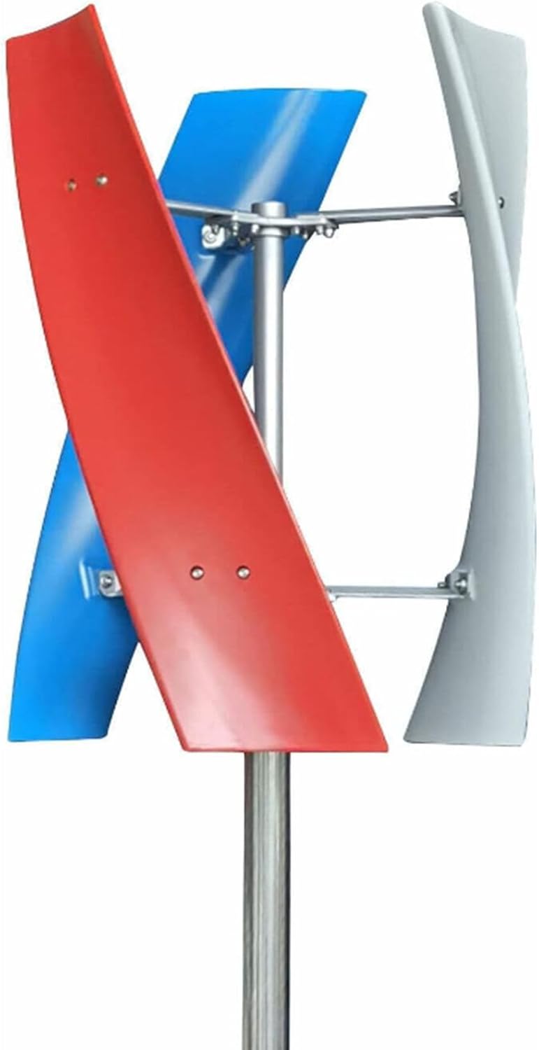 12v,HYZHANHONG Wind Turbine Generator 3000W 12V 24V 48V with 3 Blades 3 Phase Wind Generator Vertical Axis Wind Turbine with Controller Kit for Home Use